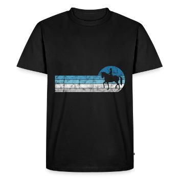Dressage Cavalier de dressage Cheval d’équitation - T-shirt Premium bio Homme - noir - Devant - Nico (187cm)