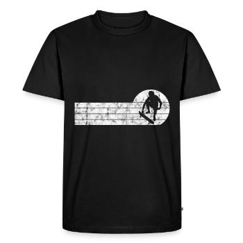 Skateboarder Skateboard Skater Skate Skateing - T-shirt Premium bio Homme - noir - Devant - Nico (187cm)