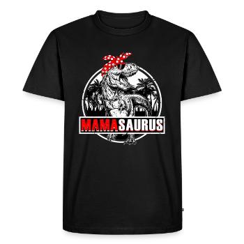 Mamasaurus dinosaur mother - Men's Premium Organic T-Shirt - black - Front - Nico (187cm)