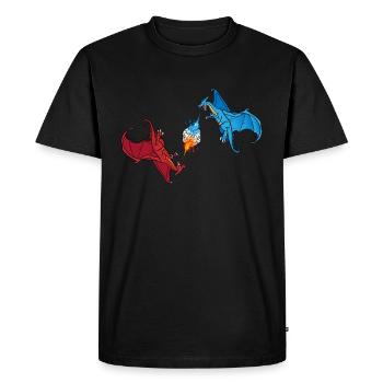 Dice dragon dragon dice jeu - T-shirt Premium bio Homme - noir - Devant - Nico (187cm)