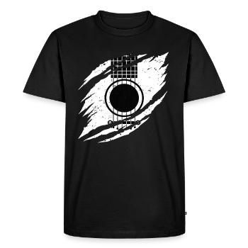 Guitar Guitars Gift - Men's Premium Organic T-Shirt - black - Front - Nico (187cm)