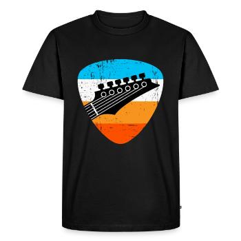 Guitare rétro - T-shirt Premium bio Homme - noir - Devant - Nico (187cm)