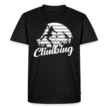 Climbing climbers - Men's Premium Organic T-Shirt - black - Front - Nico (187cm)