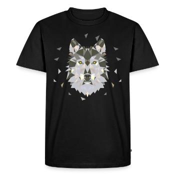 Wolf wolves wolf face - Men's Premium Organic T-Shirt - black - Front - Nico (187cm)