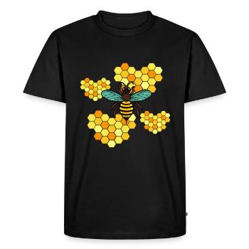 Cadeau d'abeille apiculteur - T-shirt Premium bio Homme - noir - Devant - Nico (187cm)