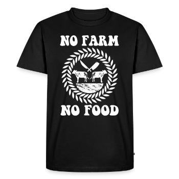 Aucun agriculteur, aucun agriculteur ne dit - T-shirt Premium bio Homme - noir - Devant - Nico (187cm)