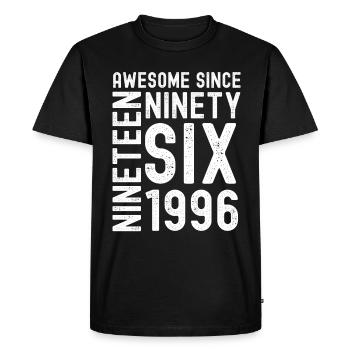 Génial depuis 1996 Année du cadeau d’anniversaire - T-shirt Premium bio Homme - noir - Devant - Nico (187cm)