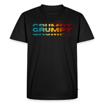 100 Percent Grumpy Vintage Old Grandpa - Men's Premium Organic T-Shirt - black - Front - Nico (187cm)