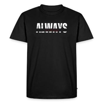 Always Tired Bold Funny Statement Movie - Men's Premium Organic T-Shirt - black - Front - Nico (187cm)