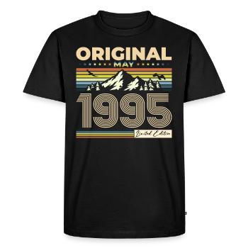 Original 1995 Millésime 1995 29e anniversaire 1995 - T-shirt Premium bio Homme - noir - Devant - Nico (187cm)