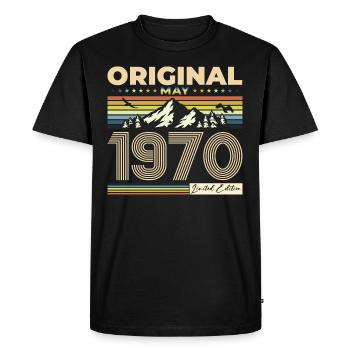 Original 1970 Millésime 1970 54e anniversaire 1970 - T-shirt Premium bio Homme - noir - Devant - Nico (187cm)