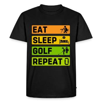 Golf sport balle de golf impact fer cadeau - T-shirt Premium bio Homme - noir - Devant - Nico (187cm)