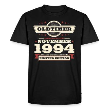 29th Birthday Classic Car November Vintage 1994 - Men's Premium Organic T-Shirt - black - Front - Nico (187cm)