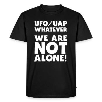 UFO UAP whatever we are not alone - Men's Premium Organic T-Shirt - black - Front - Nico (187cm)