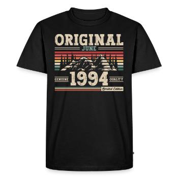 Original juin 1994 Né en 1994 30e anniversaire 94 - T-shirt Premium bio Homme - noir - Devant - Nico (187cm)