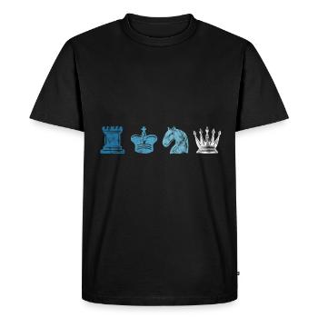 Joueur d'échecs d'échecs rétro pièce d'échecs échec et mat - T-shirt Premium bio Homme - noir - Devant - Nico (187cm)