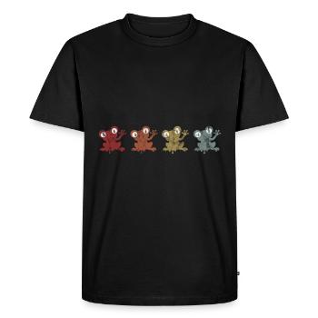 Frog Frogs Gift for Kids Funny Funny - Men's Premium Organic T-Shirt - black - Front - Nico (187cm)