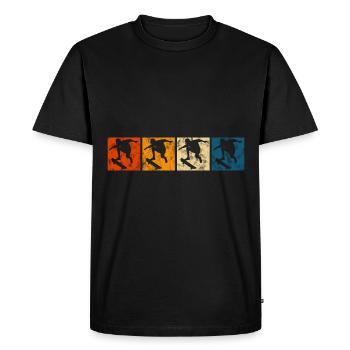 Skateboarder Skateboard Skater Skate Skateing - T-shirt Premium bio Homme - noir - Devant - Nico (187cm)