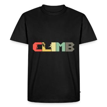 Climbing Mountaineering Climbers - Men's Premium Organic T-Shirt - black - Front - Nico (187cm)