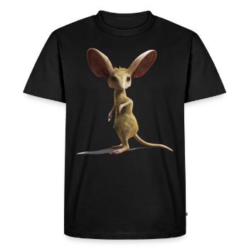 Joli design de gerboise à longues oreilles - T-shirt Premium bio Homme - noir - Devant - Nico (187cm)