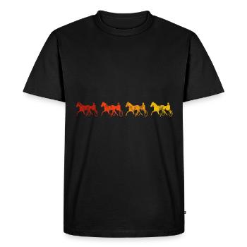 Trotteur trotter dans un style rétro ou vintage - T-shirt Premium bio Homme - noir - Devant - Nico (187cm)
