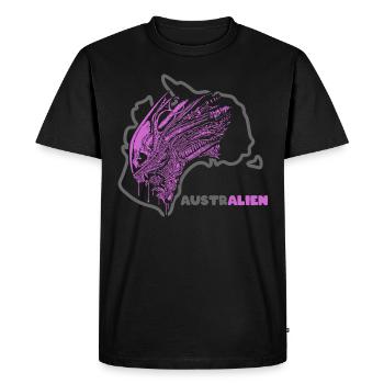 Australia (Alien Edition) - Men's Premium Organic T-Shirt - black - Front - Nico (187cm)