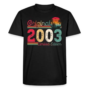 Né 2003 20e anniversaire cadeau homme / femme - T-shirt Premium bio Homme - noir - Devant - Nico (187cm)