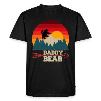 Papa Ours escalade la montagne dans Forest der Bär - T-shirt Premium bio Homme - noir - Devant - Nico (187cm)