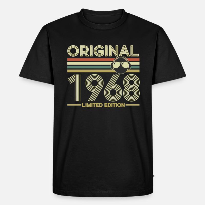 1968 - Männer Premium Bio T-Shirt - Schwarz
