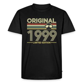 1999 - T-shirt Premium bio Homme - noir - Devant - Nico (187cm)