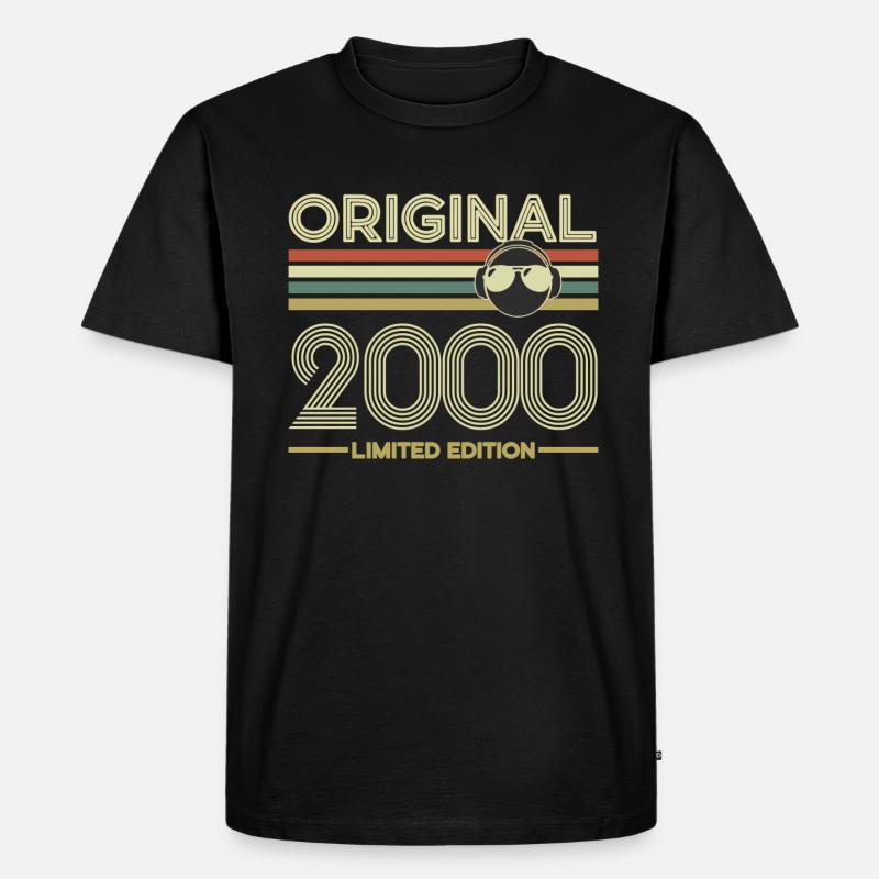 2000 - Männer Premium Bio T-Shirt - Schwarz