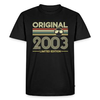 Rétro 2003 - T-shirt Premium bio Homme - noir - Devant - Nico (187cm)