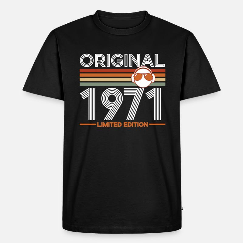1971 - Männer Premium Bio T-Shirt - Schwarz