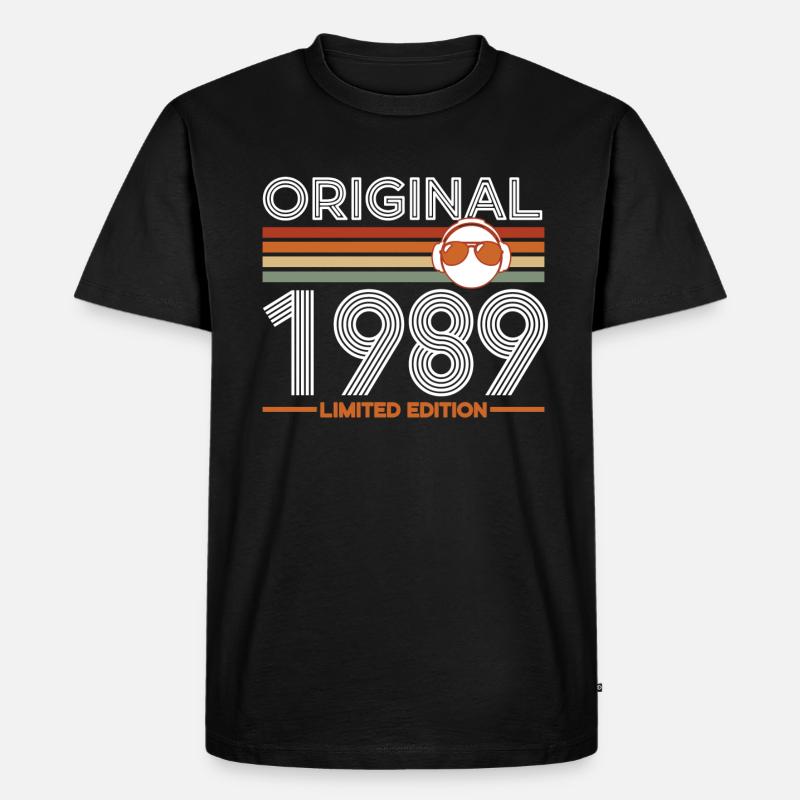 1989 - Männer Premium Bio T-Shirt - Schwarz