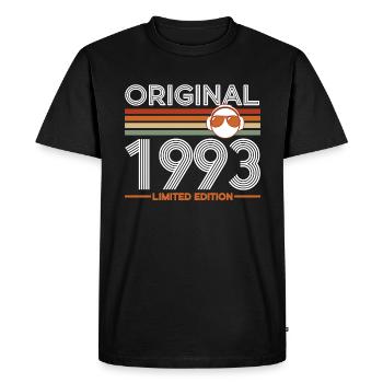 1993 - Men's Premium Organic T-Shirt - black - Front - Nico (187cm)