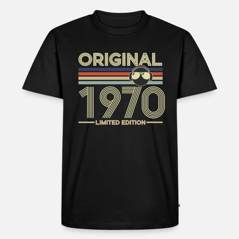1970 - Männer Premium Bio T-Shirt - Schwarz