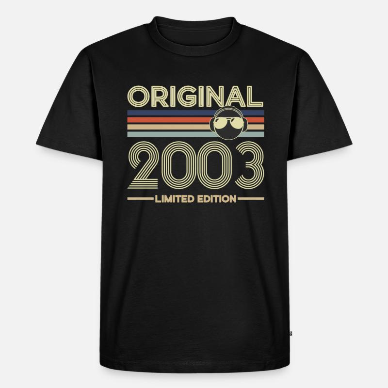 2003 - Männer Premium Bio T-Shirt - Schwarz
