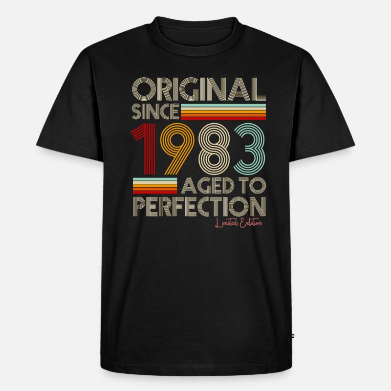 1983 - Männer Premium Bio T-Shirt - Schwarz