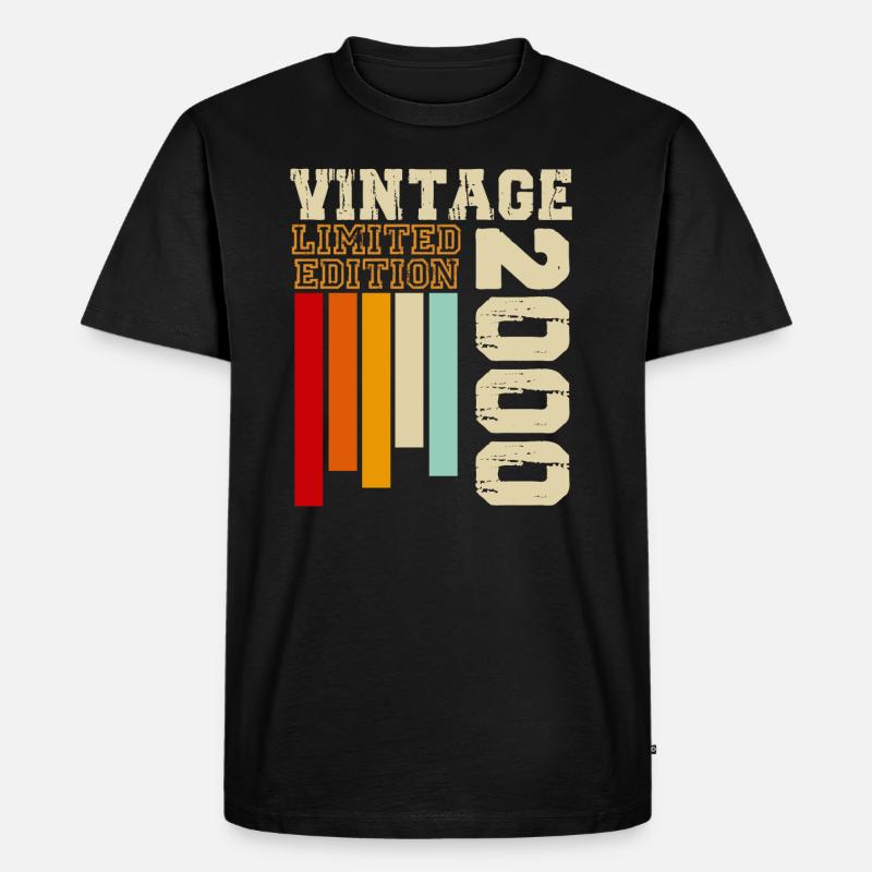 2000 - Männer Premium Bio T-Shirt - Schwarz