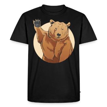 Ours russe avec le slogan Âme russe pour - T-shirt Premium bio Homme - noir - Devant - Nico (187cm)