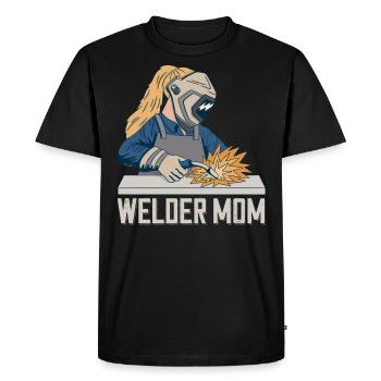 Welder Mama for welders and - Men's Premium Organic T-Shirt - black - Front - Nico (187cm)