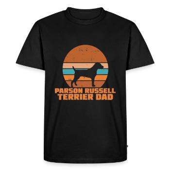 Parson Russell terrier Dad - Men's Premium Organic T-Shirt - black - Front - Nico (187cm)