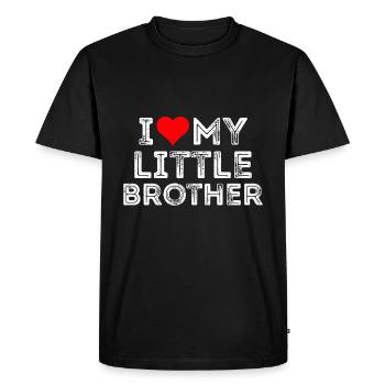 J’aime ma petite sœur - T-shirt Premium bio Homme - noir - Devant - Nico (187cm)