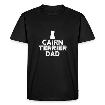 Cairn Terrier Papa - T-shirt Premium bio Homme - noir - Devant - Nico (187cm)