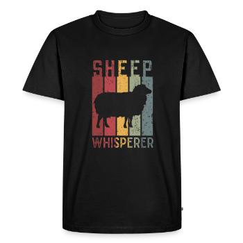 Sheep whisperer - Men's Premium Organic T-Shirt - black - Front - Nico (187cm)