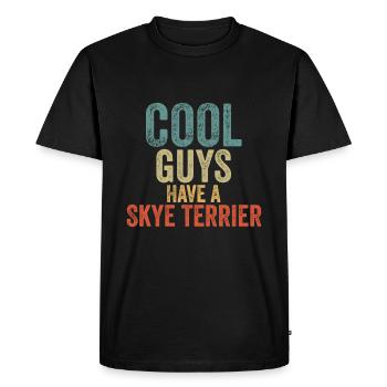 Cool Guys have a skye terrier - Men's Premium Organic T-Shirt - black - Front - Nico (187cm)