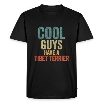 Les Cool Guys ont un tibet terrier - T-shirt Premium bio Homme - noir - Devant - Nico (187cm)