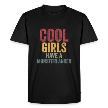 Les filles cool ont un munsterlander - T-shirt Premium bio Homme - noir - Devant - Nico (187cm)