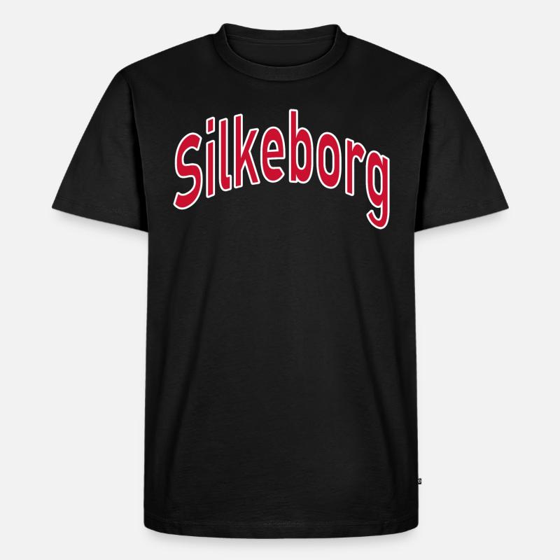 Silkeborg - Männer Premium Bio T-Shirt - Schwarz