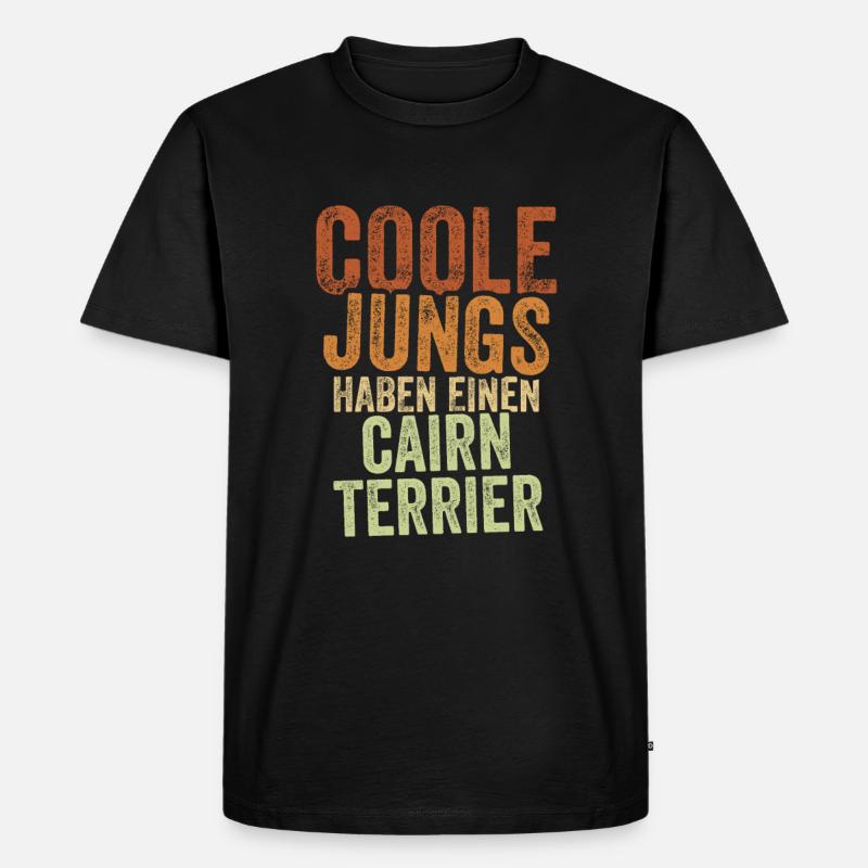 Cairn Terrier - Männer Premium Bio T-Shirt - Schwarz